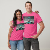 Paramount Neon Blue Logo Scenery T-shirt (Unisex)