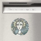PARAMOUR MERMAID DE GOTHIC NEPTUNE, MAGNET Round (In Situ (Lave-vaisselle))