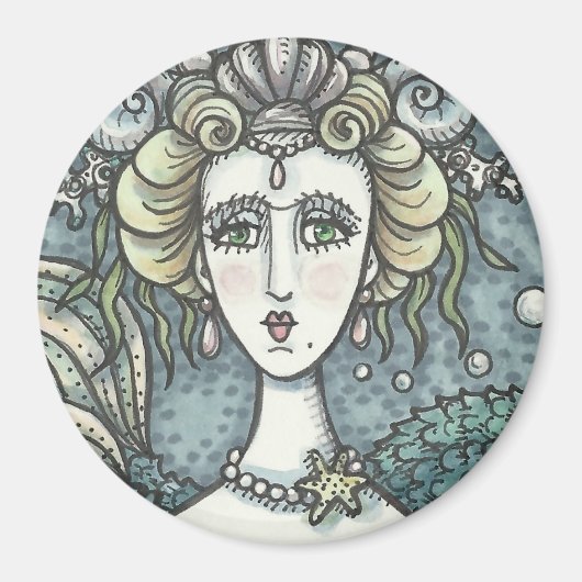 PARAMOUR MERMAID DE GOTHIC NEPTUNE, MAGNET Round (Devant)