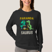 Parandasaurus Dinosaurs Playing Garifuna Drum And  T-shirt (Voorkant)