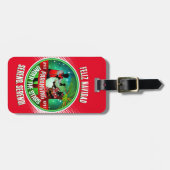 Parang Sereno Feliz Navidad op ROOD Bagagelabel (Voorkant horizontaal)