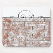 Paranoïde baksteen - mousepad muismat (Voorkant)