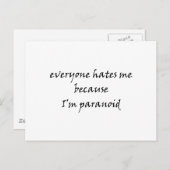 Paranoïde Briefkaart (Voorkant / Achterkant)