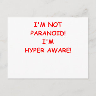 paranoïde briefkaart