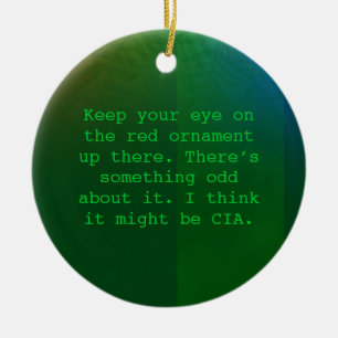 Paranoïde kerstversiering keramisch ornament