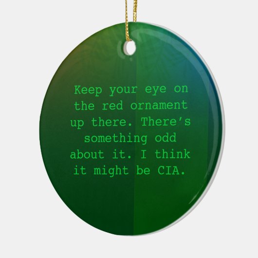 Paranoïde kerstversiering keramisch ornament (Links)