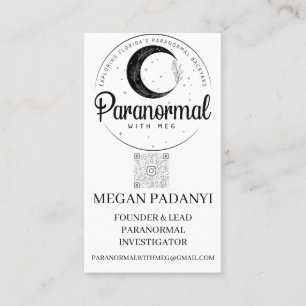 Paranormaal met Meg Business Cards geen foto Visitekaartje