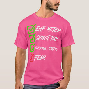 Paranormaal onderzoek Emf thermische camera Geest T-shirt