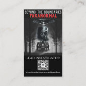 Paranormal avec Meg Cartes de visite sans photo (Dos)