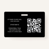 Paranormal Investigator Ghost Hunter Foto ID Badge (Achterkant)