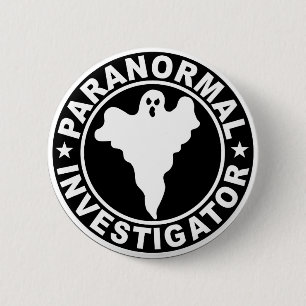 Paranormal Investigator Logo Halloween Costume Ronde Button 5,7 Cm