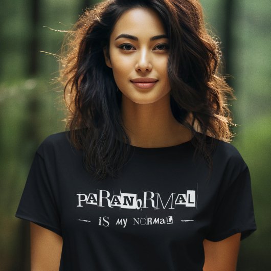 Paranormal is mijn normale zwarte witte spookjacht t-shirt