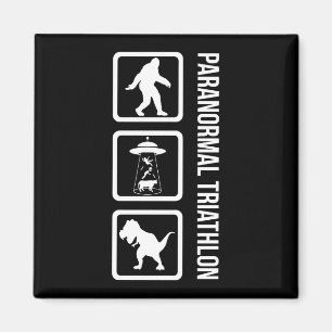 Paranormal Triathlon - Funny Cryptozoology Magneet