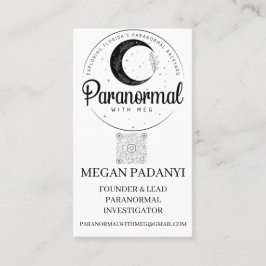 Paranormal with Meg Business Cards no photo Visitekaartje