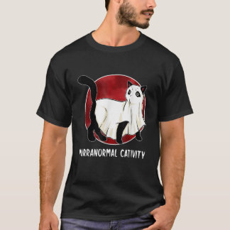 Paranormale Kat Liefhebber Griezelige Geest Kitten T-shirt