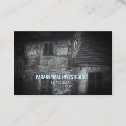 Paranormale onderzoeker Gehakt Visitekaartje (Voorkant)