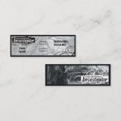 Paranormale onderzoeker mini visitekaartje (Voorkant / Achterkant)