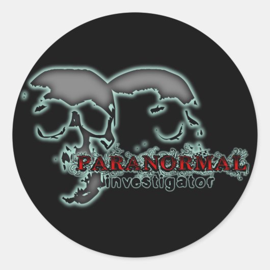 Paranormale onderzoeker ronde sticker (Voorkant)