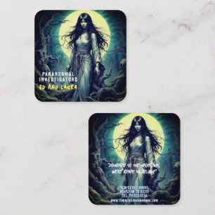 Paranormale onderzoeker spookt spook vierkante visitekaartje