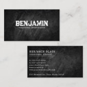 Paranormale onderzoeker Trendy Distress Black Visitekaartje (Voorkant / Achterkant)