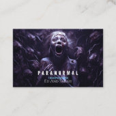 Paranormale onderzoekers spookwereld visitekaartje (Voorkant)