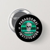 Paranormale onderzoeksschedel ronde button 5,7 cm (Voorkant /achterkant)