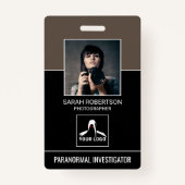Paranormale QR Code Foto ID Security Badge (Voorkant)