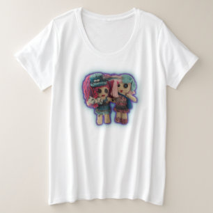 Paranormale rag-poppen grote maat t-shirt