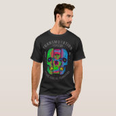 Paranormale sci-fi dubbele schedel t-shirt (Voorkant volledig)