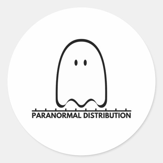 Paranormale verdeling ronde sticker (Voorkant)