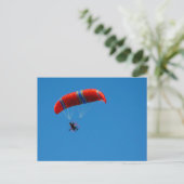 Parapente automobile sur carte postale Sky Blue (Debout devant)