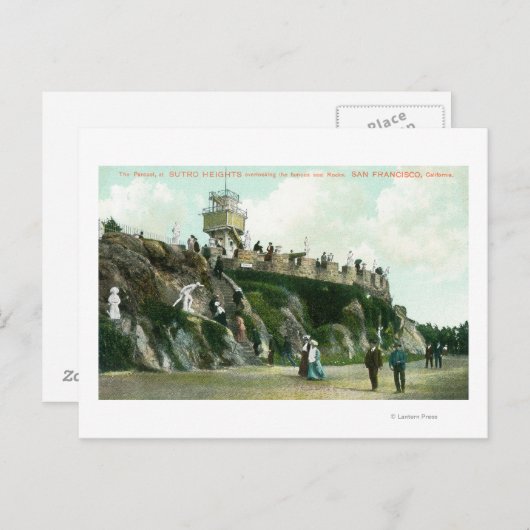 Parapet met hoogte van superlicht briefkaart (Voorkant / Achterkant)