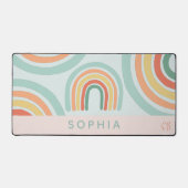 Paraphe arc-en-ciel de Boho rose mou (Recto)