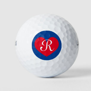 Paraphe de balle de golf Wilson jeu avec coeur rou