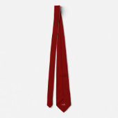 Paraphe rouge marron caché Cravate couleur solide (Dos)