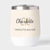 Paraphes en monogramme beige nom simple (Avant)