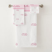 Paraphes en monogramme blanc rose vif Nom du motif (En situation)