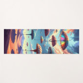 Paraplu boven de woestijn yogamat (Voorkant (horizontaal))