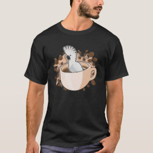 Paraplu kaketoe in koffie cup huisdier vogel papeg t-shirt