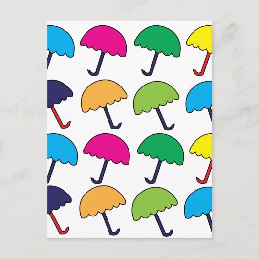 Paraplu Kleurrijke paraplu Briefkaart (Voorkant)