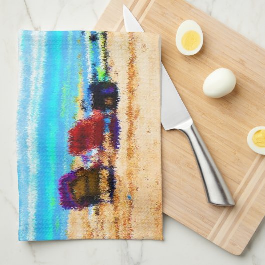 paraplu ' s voor paraplu ' s voor strandschilders theedoek (Quarter Fold)