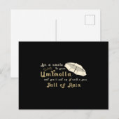 Paraplu wolk weer regen regendruppel regenachtig g briefkaart (Voorkant / Achterkant)