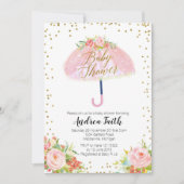 Parapluie Avril Baby shower de douche Invitation (Devant)
