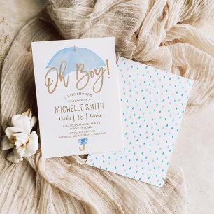 Parapluie Bleu de l'Amour Sprinkle Invitation à un