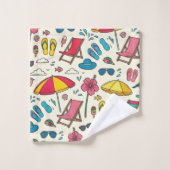 Parapluie de plage coloré motif d'été (Gant de toilette)