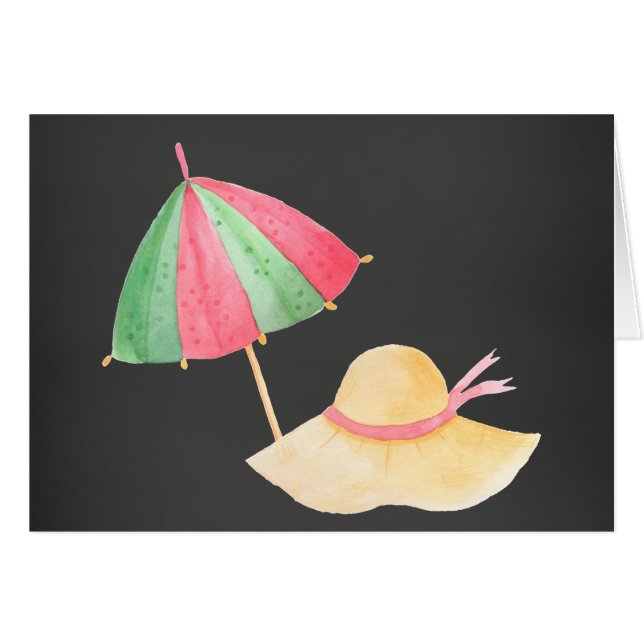 Parapluie de plage et Casquette (Devant Horizontal)