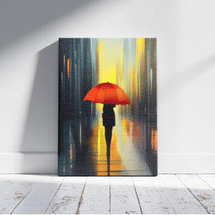 Parapluie en toile rouge