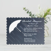 Parapluie et pluie Invitation de la douche nuptial (Debout devant)