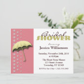 Parapluie Invitations de douche nuptiale rose et j (Debout devant)