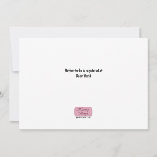 Parapluie pour bébé pourpre et jaune - Invitations (Dos)